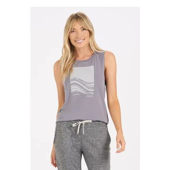 Vuori wave bock tank top Size Small - storm - Picture 5 of 5